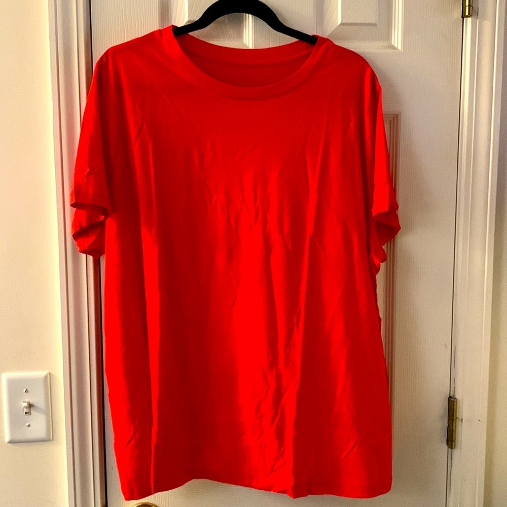 Two (2) NWT Bright Red Modal T-Shirt Size 2X- 2 for less than the Price of 1